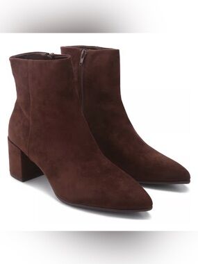 Madden Girl — Brown Suede Block Heel Ankle Boots